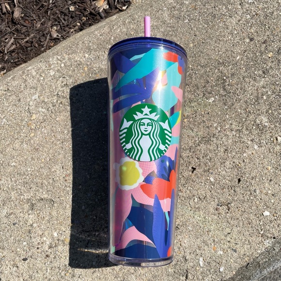 Starbucks Floral 24oz Tumbler Summer 2021 - Picture 5 of 6